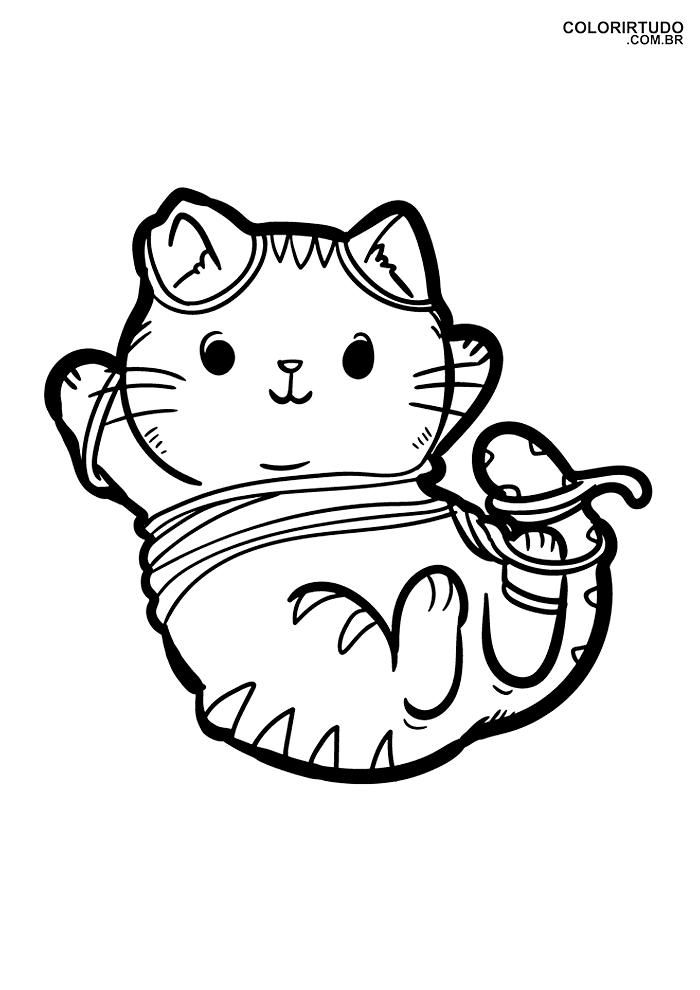 Desenhos de gatos para colorir e imprimir - Artesanato Passo a