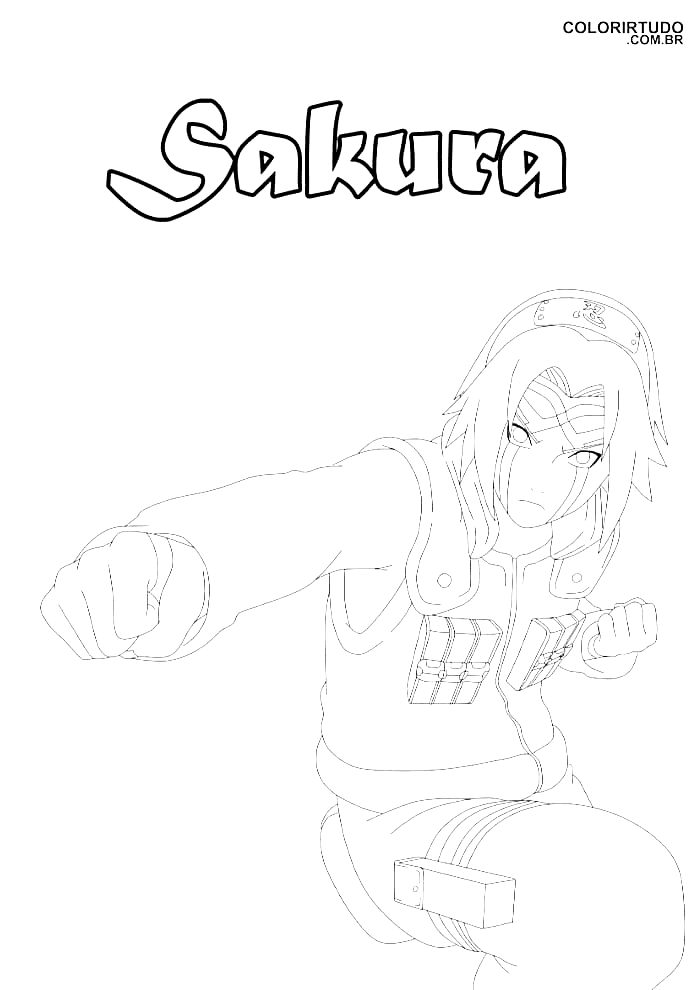 Desenho de Sakura, Naruto e Sasuke  Desenhos para colorir, Desenhos para  colorir naruto, Desenhos