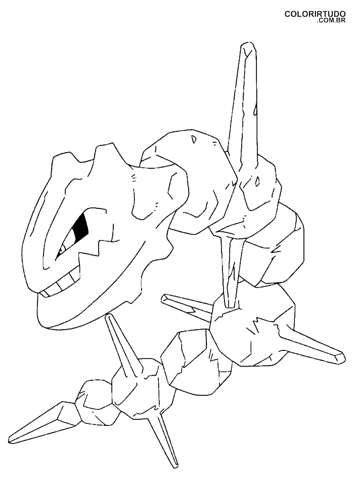 Desenho de Onix de Pokemon para colorir