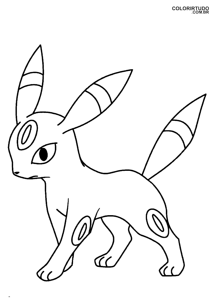 Desenhos de Pokemon Eevee 3 para Colorir e Imprimir 