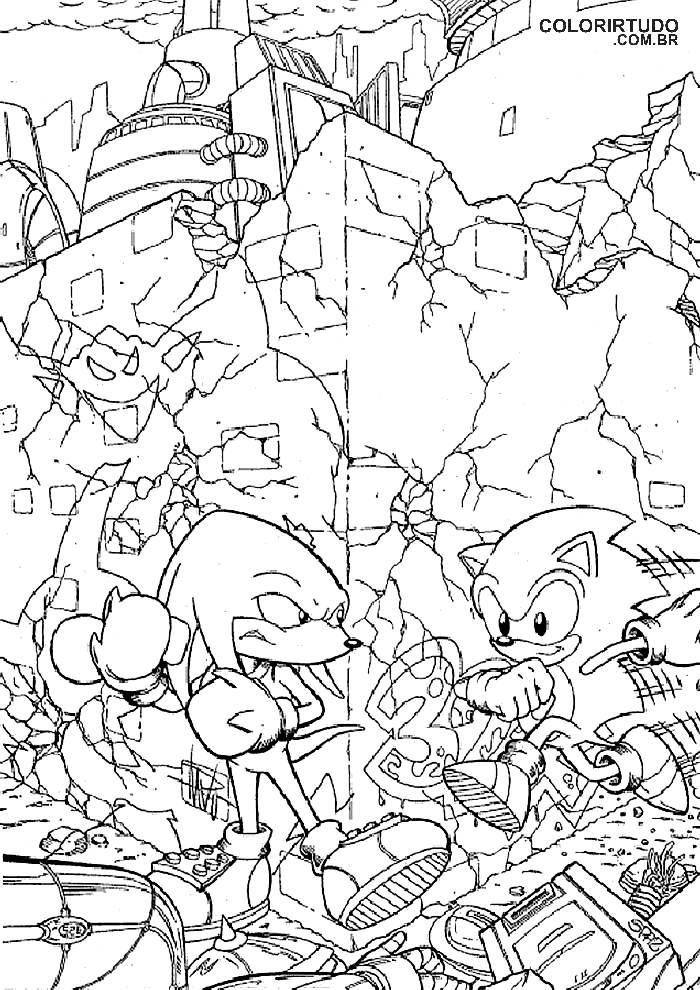 Desenhos de Sonic Incrível 4 para Colorir e Imprimir