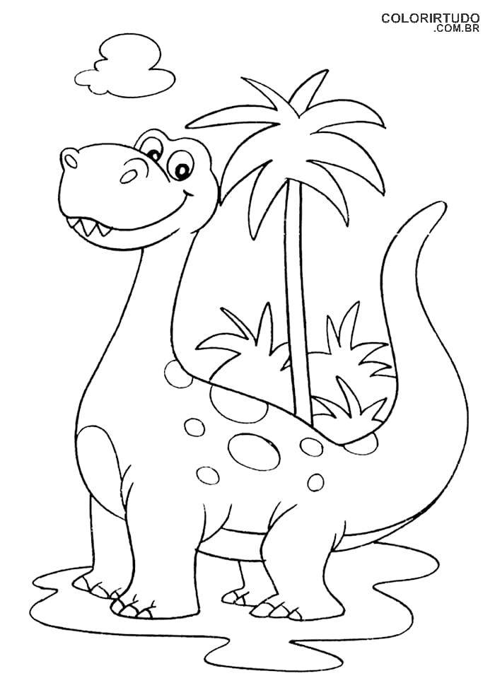 Desenho infantil para colorir - Dinossauro para colorir e imprimir