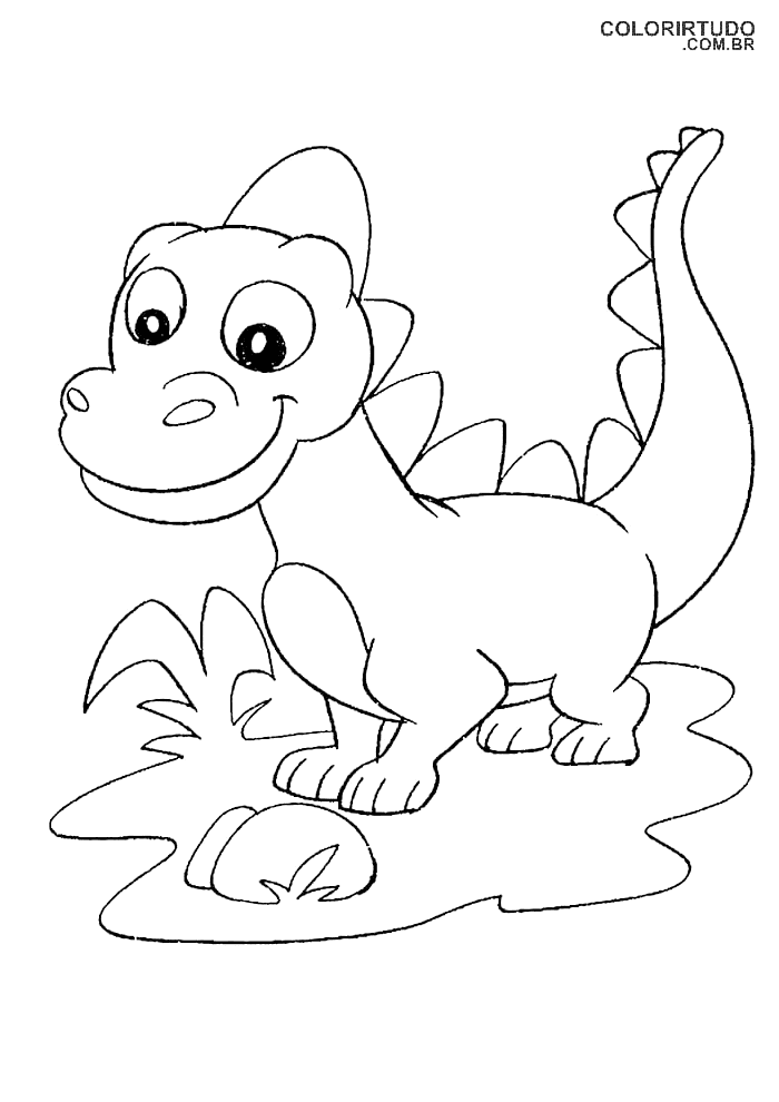 Desenhos de Dinossauros para Colorir e Imprimir - Colorir Tudo