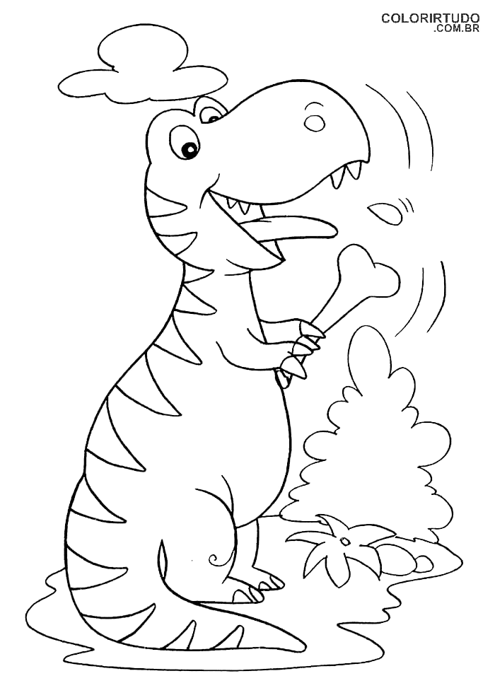 Desenho infantil para colorir - Dinossauro para colorir e imprimir
