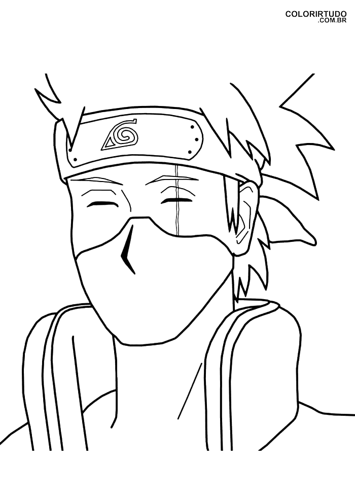 Desenho de Kakashi Hatake de Naruto para colorir