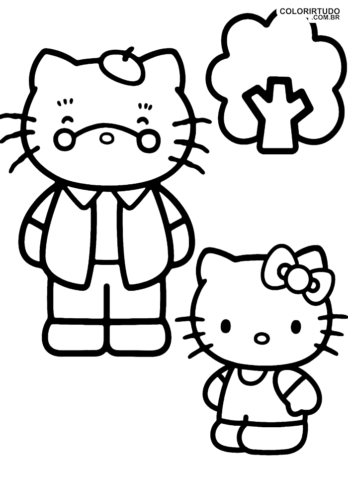 54 Desenho Hello Kitty para Colorir e Imprimir - Colorir Tudo