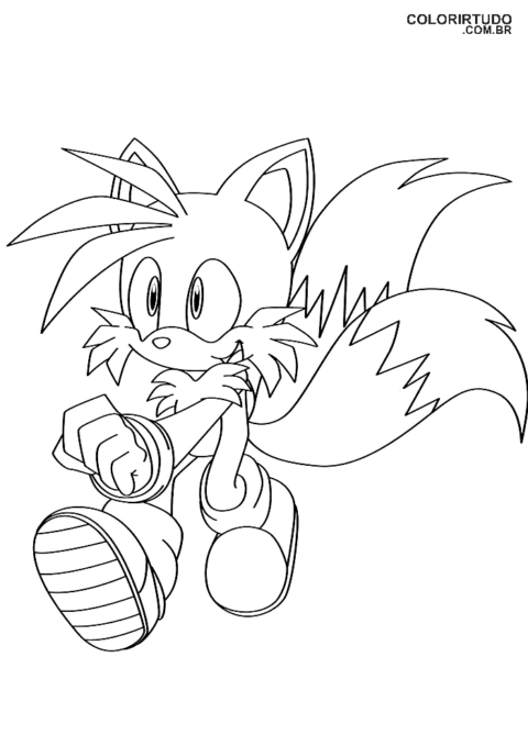 Sonic Tails Malvorlage zum Ausdrucken 2