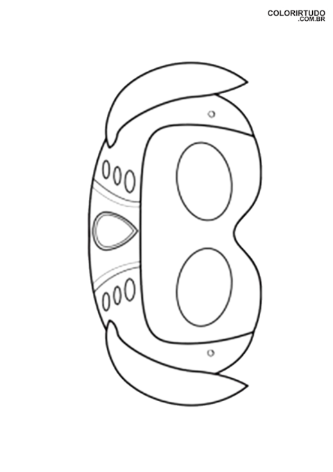 Desenho para colorir máscara patrulha canina zuma para imprimir