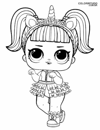 Dibujos para colorear LOL lol surprise unicornio para imprimir