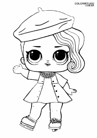 Dibujos para colorear LOL lol surprise visitando Paris para imprimir