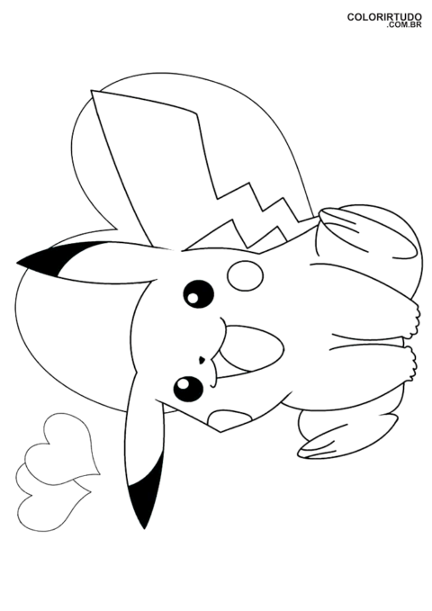 desenho para colorir do Pikachu