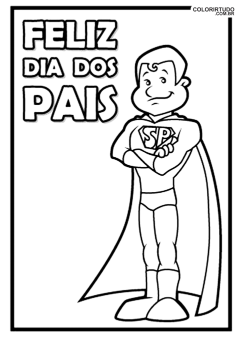 vaderdag kleurplaten papa superheld gelukkige vaderdag zin om af te drukken