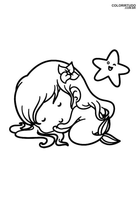 Coloriage de sirène