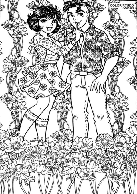 kolorowanie gangu młodej moniki