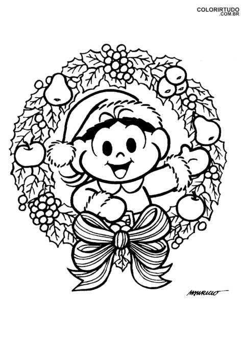 Monica's Gang Christmas Coloring Pages