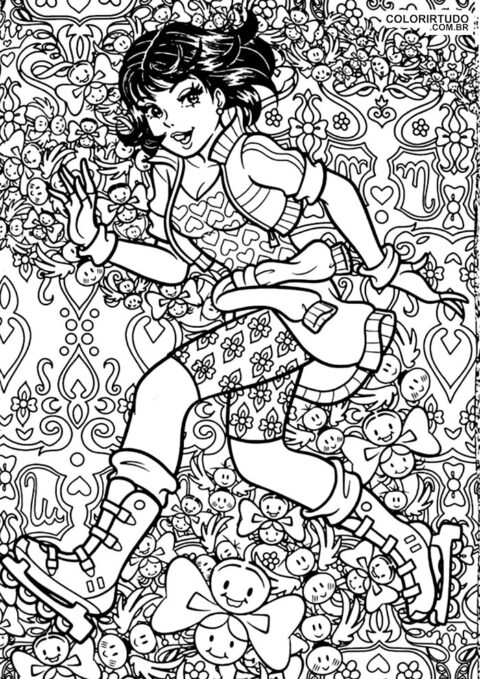 gang młodej Moniki do wydrukowania i pokolorowania