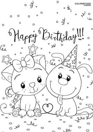 Animales lindos para colorear