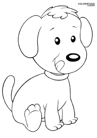 Cachorro para colorear e imprimir