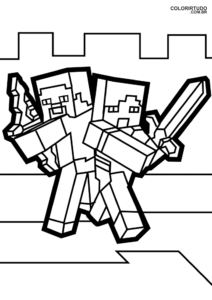 Minecraft Steve Coloring Pages