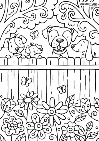 Dibujo de cachorro para imprimir y colorear