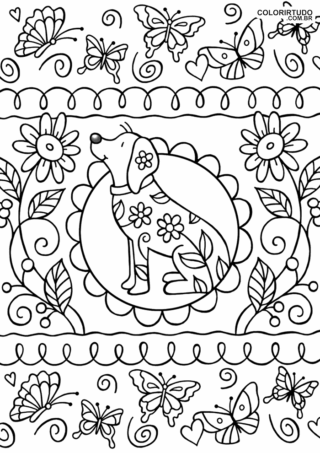 Dibujo de cachorro para colorear