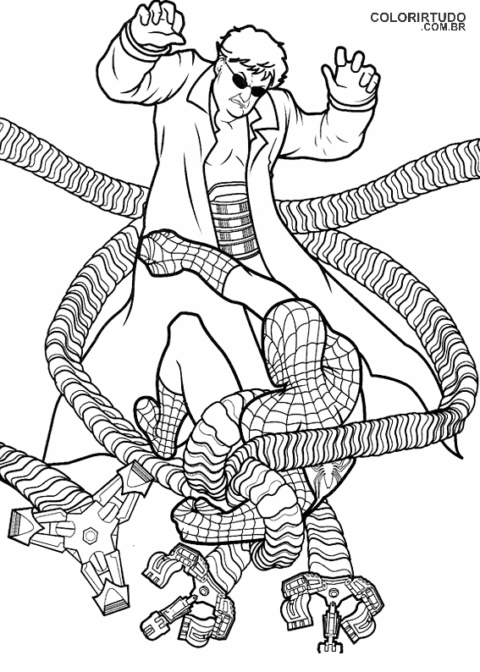 Spiderman Otto Octavius Kolorowanka
