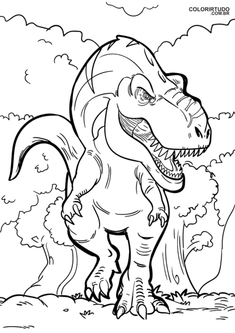 Dessin de dinosaure imprimé