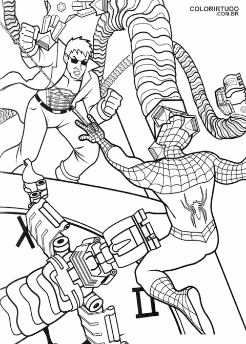 Spiderman Drawing To Print Octopus