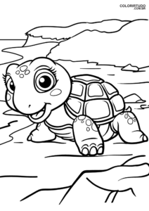 Dibujo de tortuga para imprimir