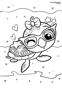 Dessin de tortue à colorier