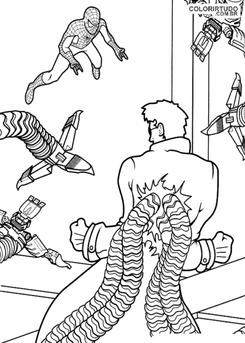 Spiderman Coloring Pages Octopus