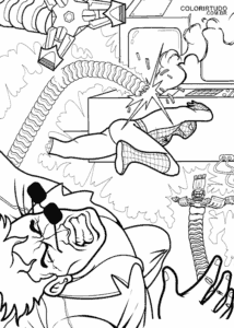 Spiderman Drawing To Print And Color Octopus