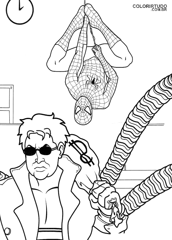 Spiderman Coloring Pages To Print And Color Octopus