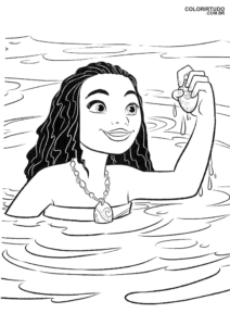 Pagina da colorare di Moana