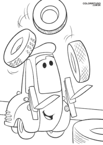 Desenho Para Colorir Carros Disney Guido