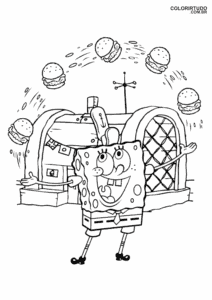 Desenho Para Colorir De Bob Esponja