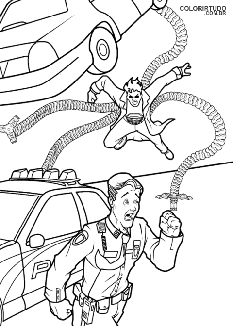 Página para colorear del Dr. Octopus