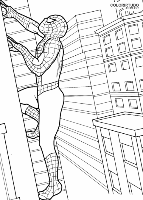 Página para colorear de Spiderman