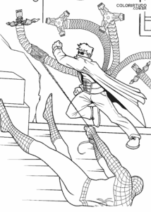 Spiderman Coloring Page Print Otto Octavius