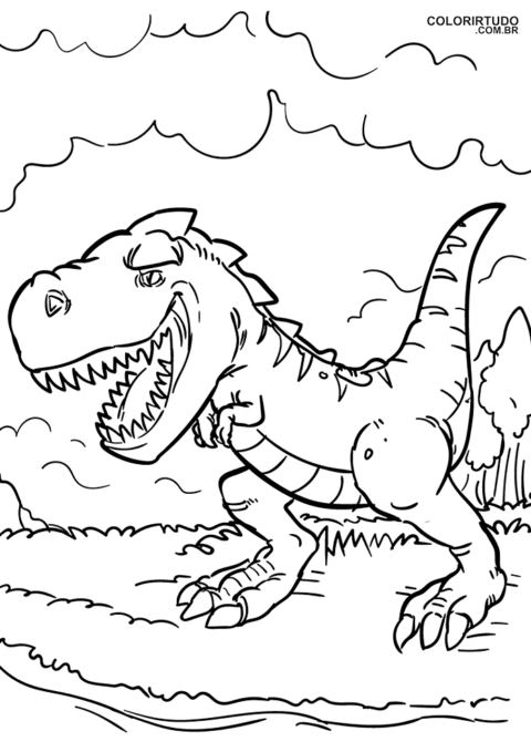 Dessin de dinosaure imprimable