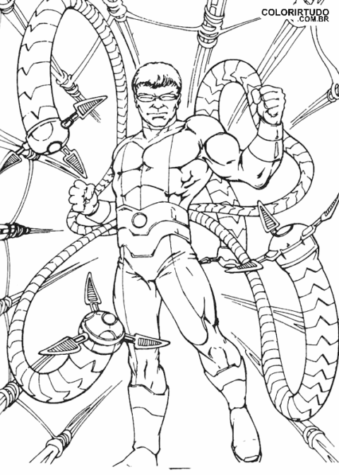 Dibujos para colorear de Spider-Man Pulpo para imprimir y colorear
