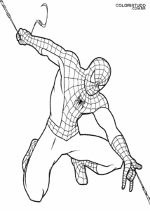 Spiderman Printable Drawing