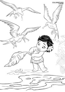 Dibujo imprimible de Moana