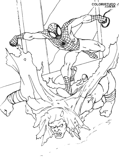 Desenho Para Pintar E Imprimir Homem Aranha