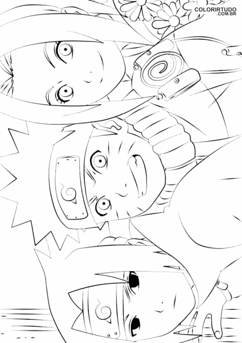 Sasuke Team 7 Coloring Pages To Print