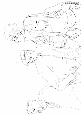 Pagine da colorare di Sakura Naruto e Kakashi