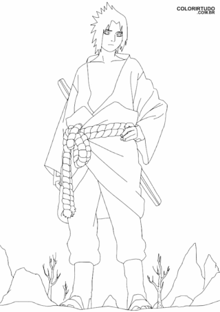 Sasuke Uchiha Zeichnung zum Ausmalen