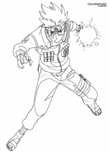 Dibujos para colorear de Kakashi Naruto