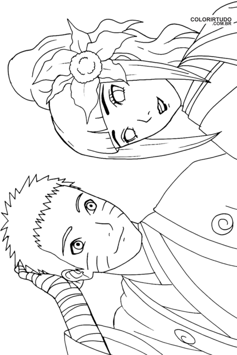 Hinata poślubia Naruto Kolorowanki