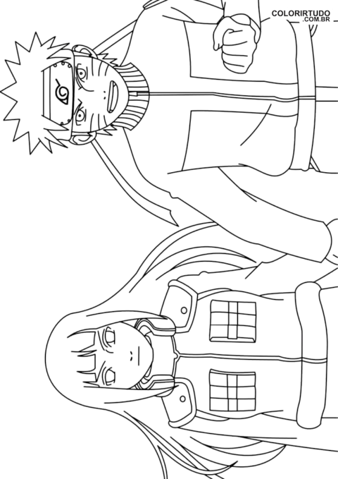 Hinata Walcząca z Naruto Kolorowanki